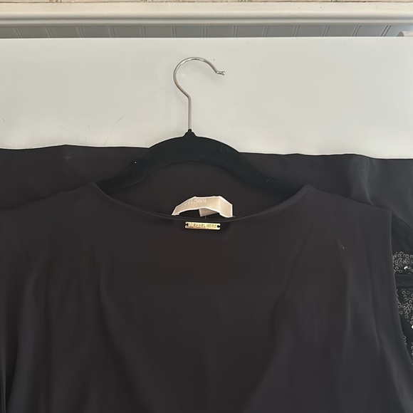 Michael Kors Black Sequin Shell Sleeveless Top Blouse Size XL - Picture 7 of 9